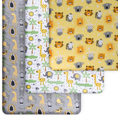 Grow Wild jersey-knit-crib-sheets-soft-fabric emphasizes breathable, gentle material for baby skin.