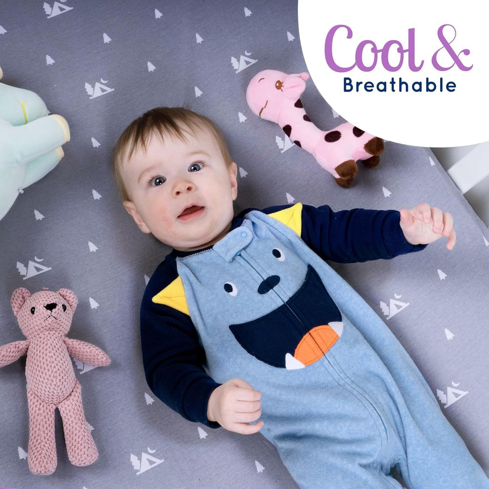 Grow Wild woodland pattern close-up highlighting gender-neutral design.