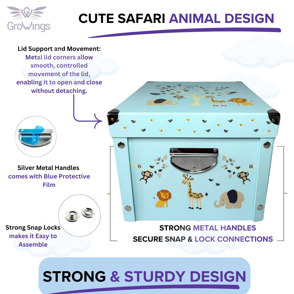 GroWings memory box metal handles provide sturdy grip for moving keepsakes safely.