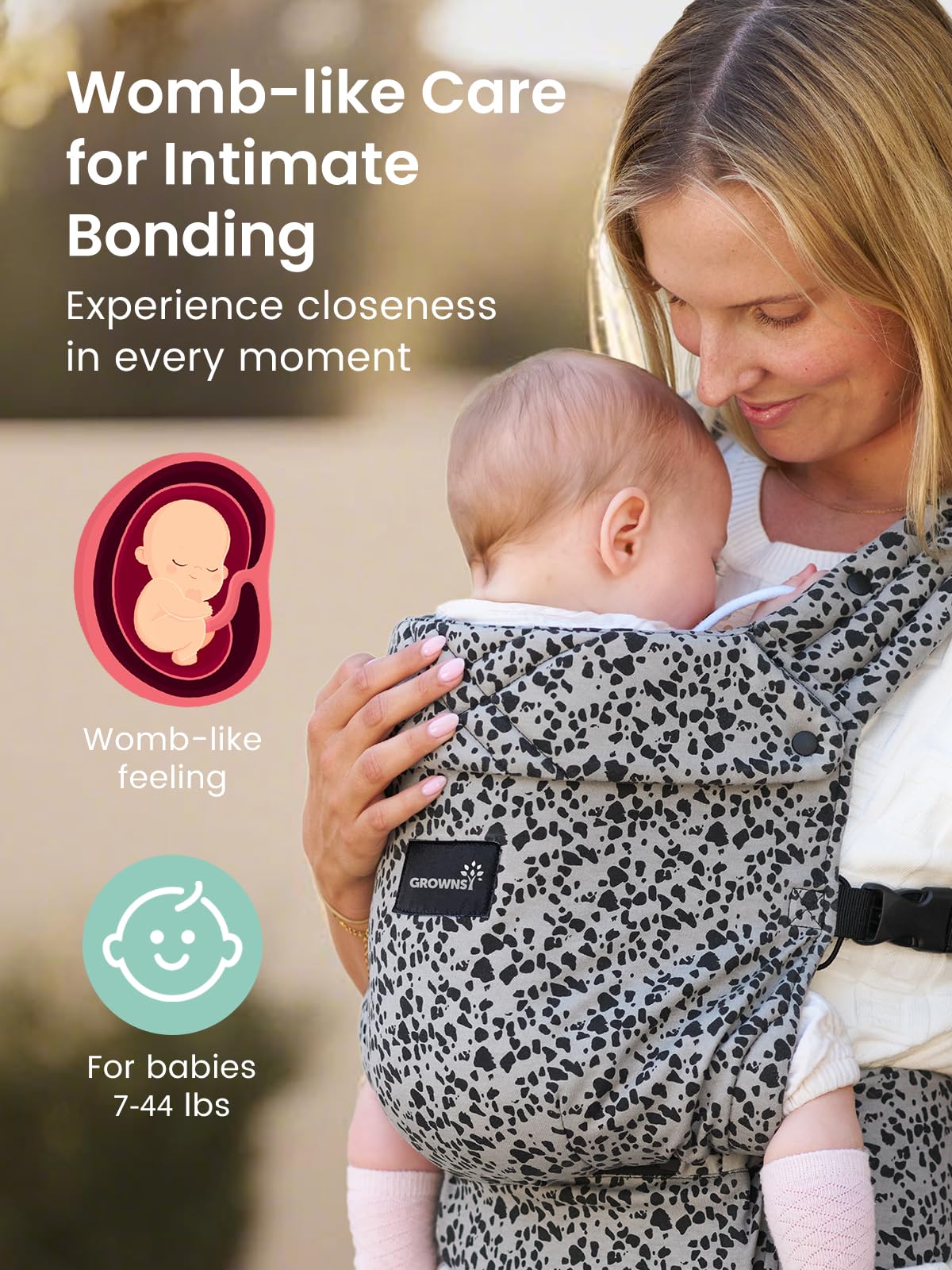 Growns-y foldable head neck support provides baby stability