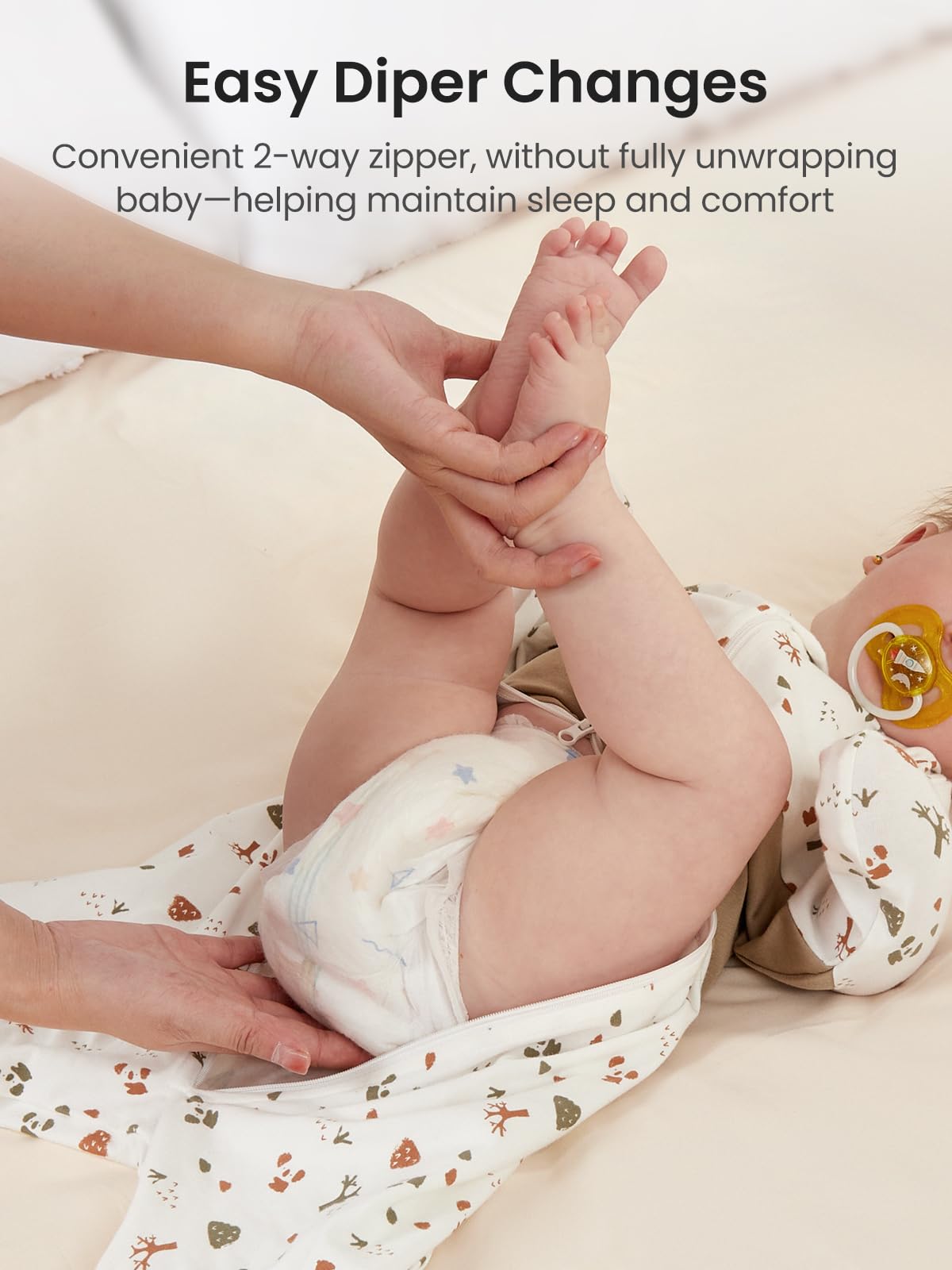 GROWNSY chest-stability fabric maintains snug, breathable coverage.