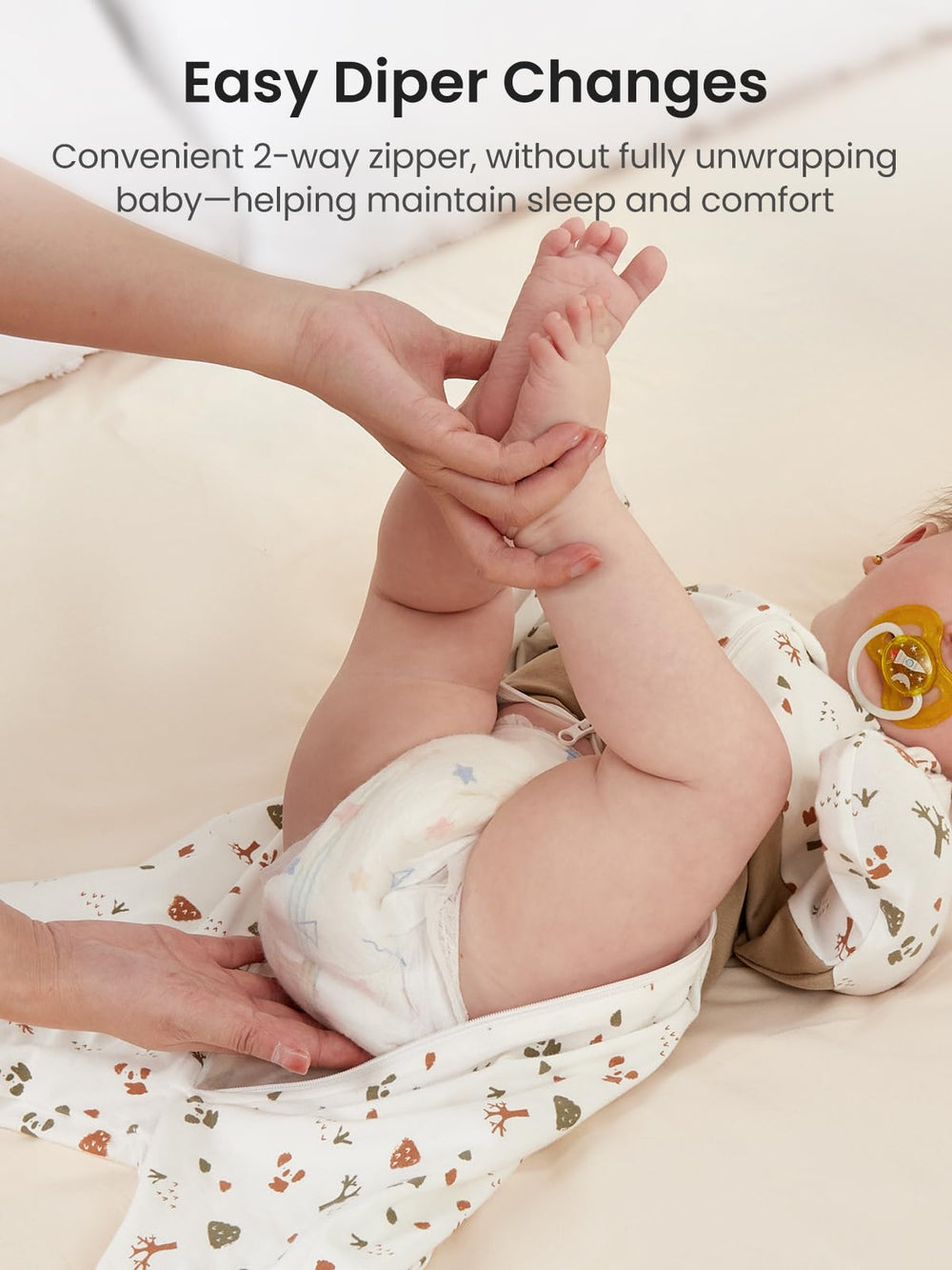 GROWNSY chest-stability fabric maintains snug, breathable coverage.