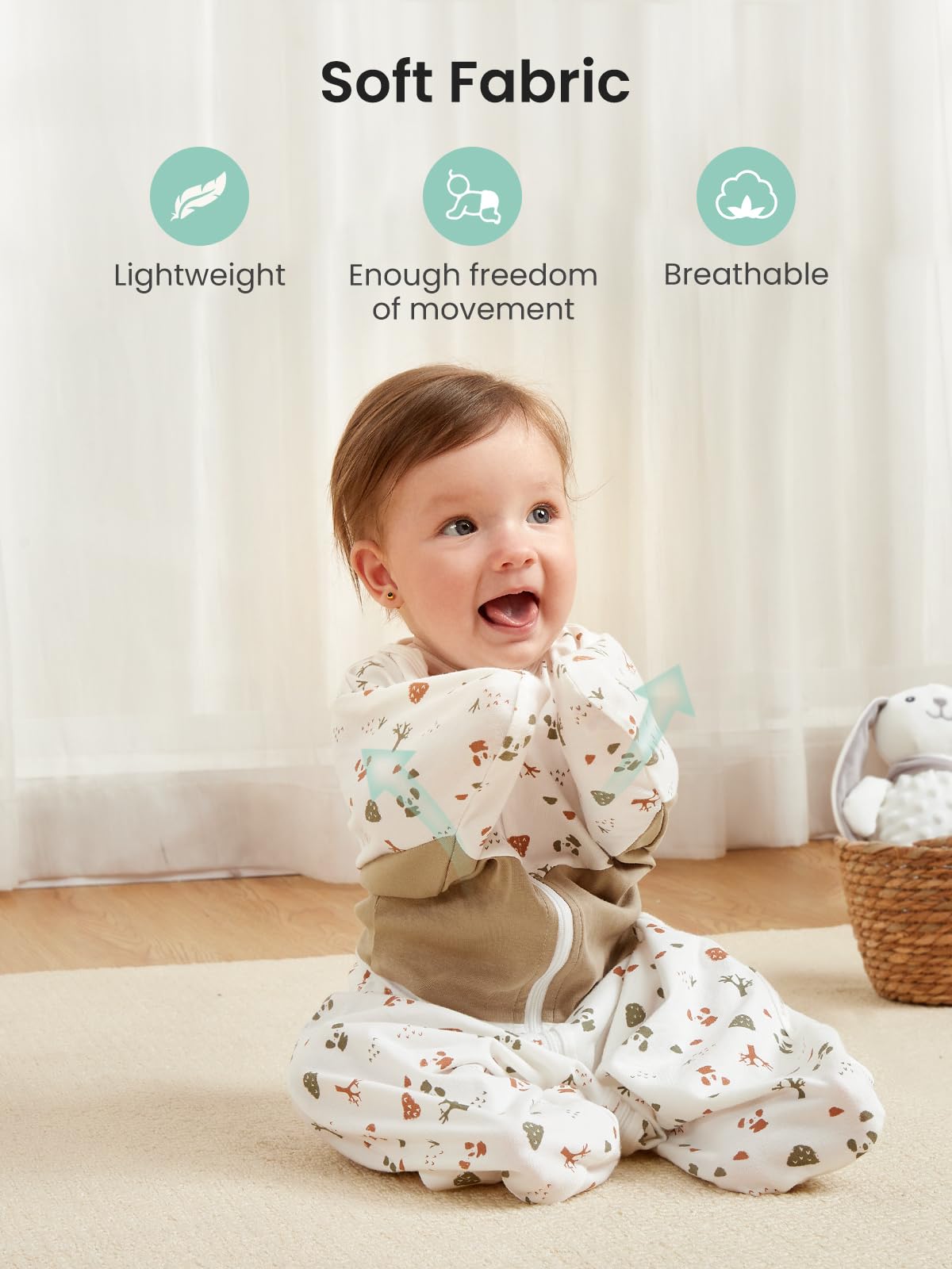 GROWNSY diaper-change-friendly design speeds changes without fully undressing.