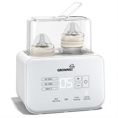 GROWNSY 8-in-1 bottle warmer front view showing compact design for quick milk warming.