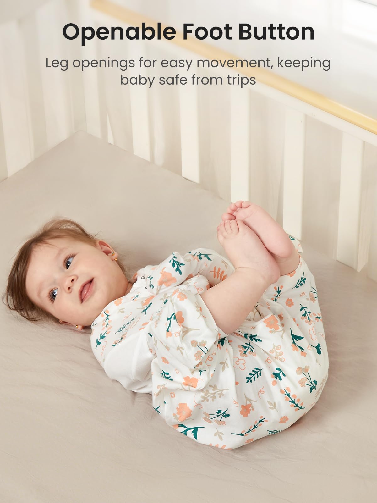 GROWNSY arm-up swaddle guides gentle movement for better sleep.