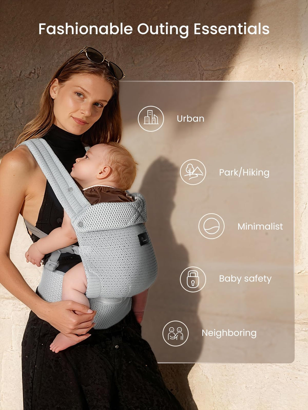 Grownsy baby carrier front-facing for older babies 6-36 months