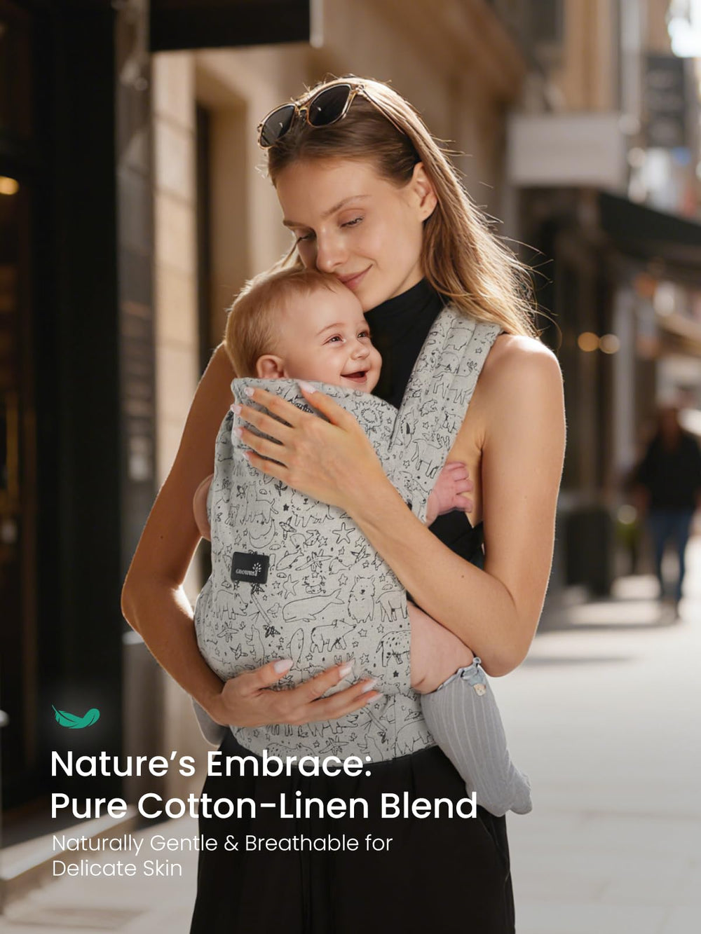 GROWNSY soft fabric feels gentle on baby's skin for calm naps.