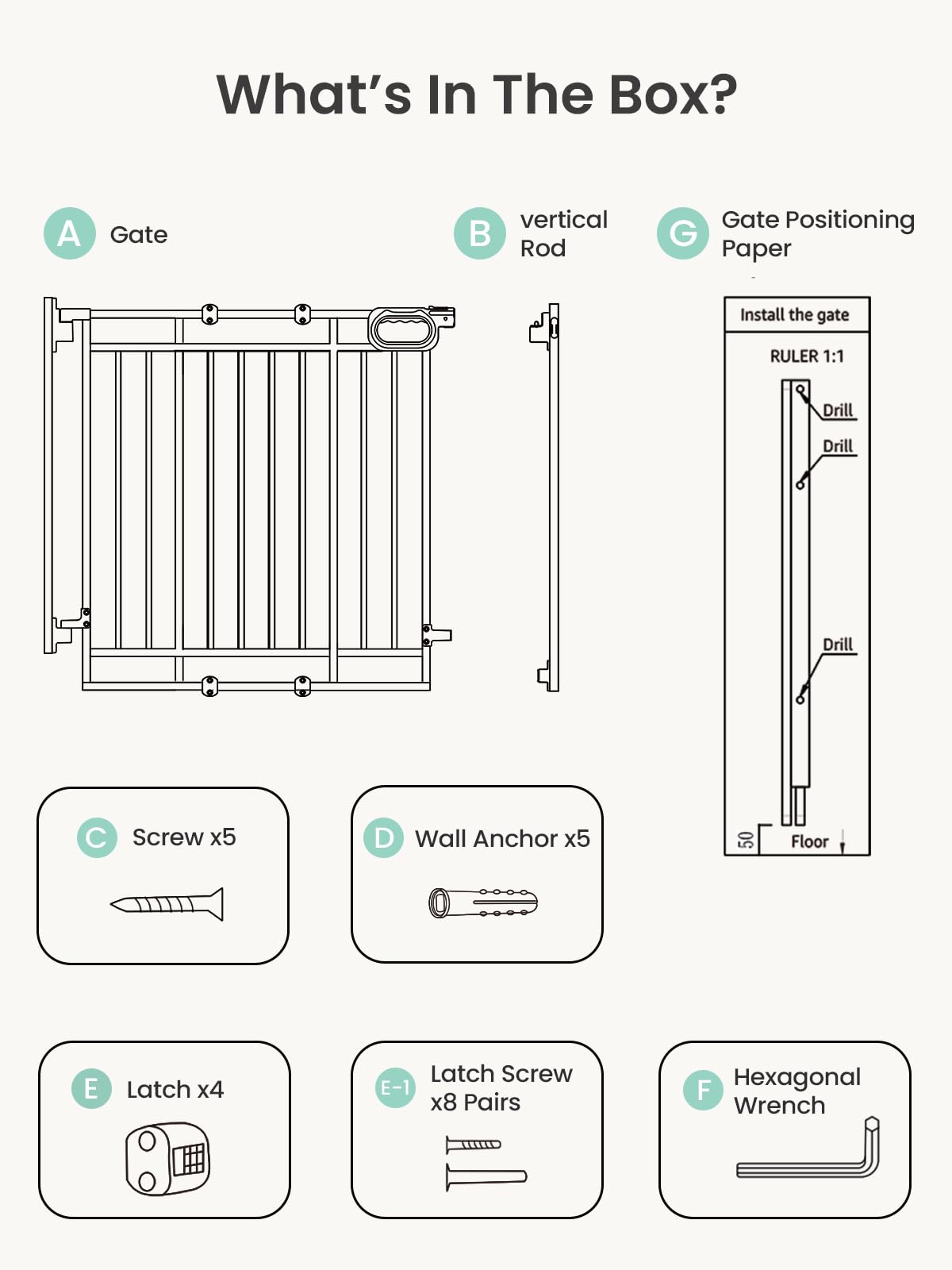 GROWNSY easy screw-in installation for sturdy doorway installation.