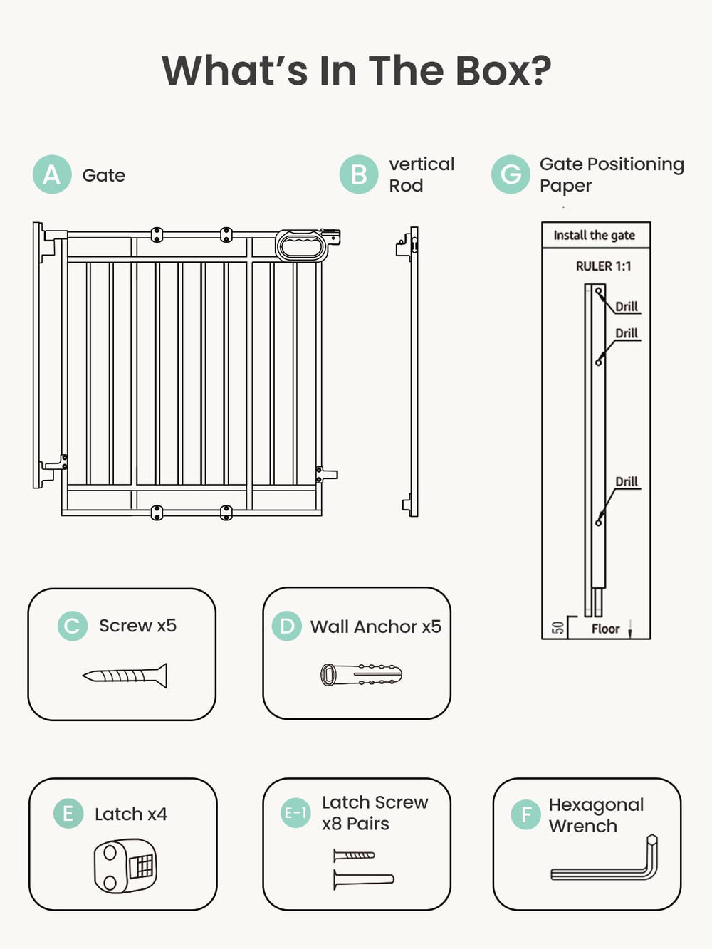 GROWNSY easy screw-in installation for sturdy doorway installation.