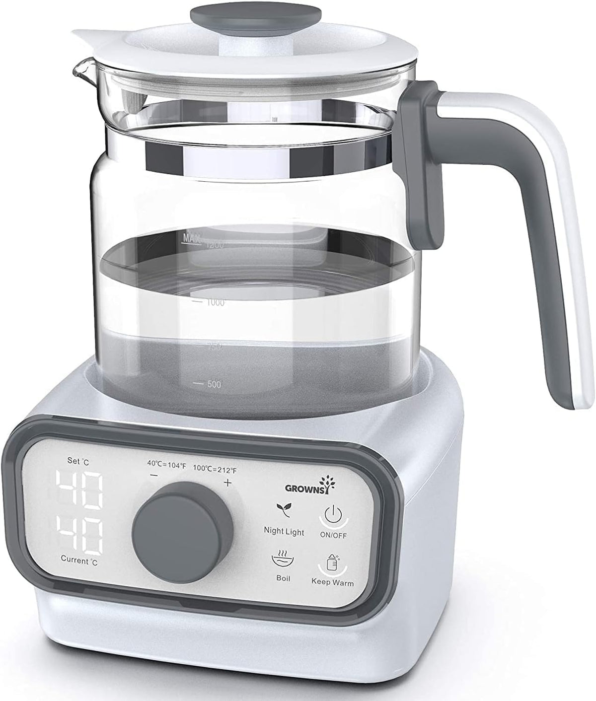 GROWNSY Baby Instant Warmer front view highlighting compact design for quick bottle prep