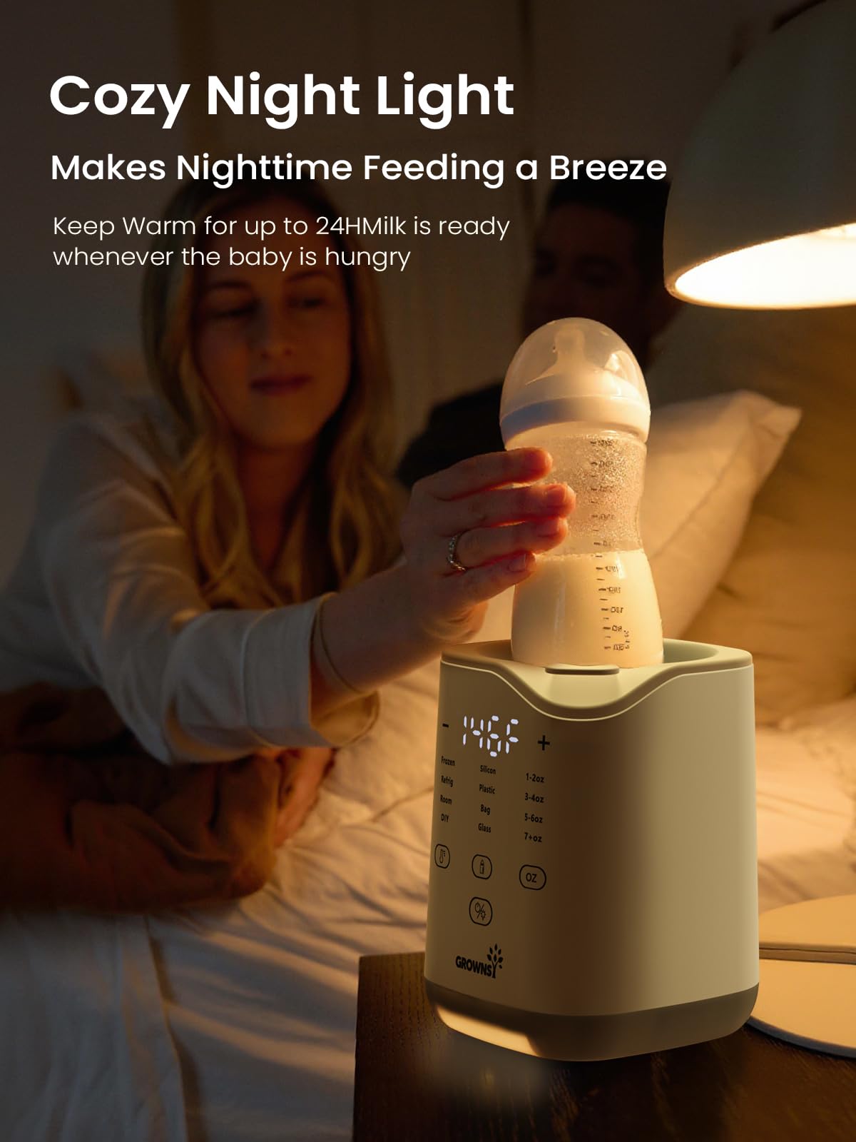 GROWNSY Bottle Warmer anti-scald basket keeps bottles safe during warming
