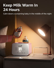 Grownsy bottle warmer defrost function enables quick milk thaw