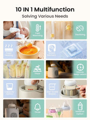 GROWNSY Bottle Warmer whisper-quiet operation supports calm night feeds.