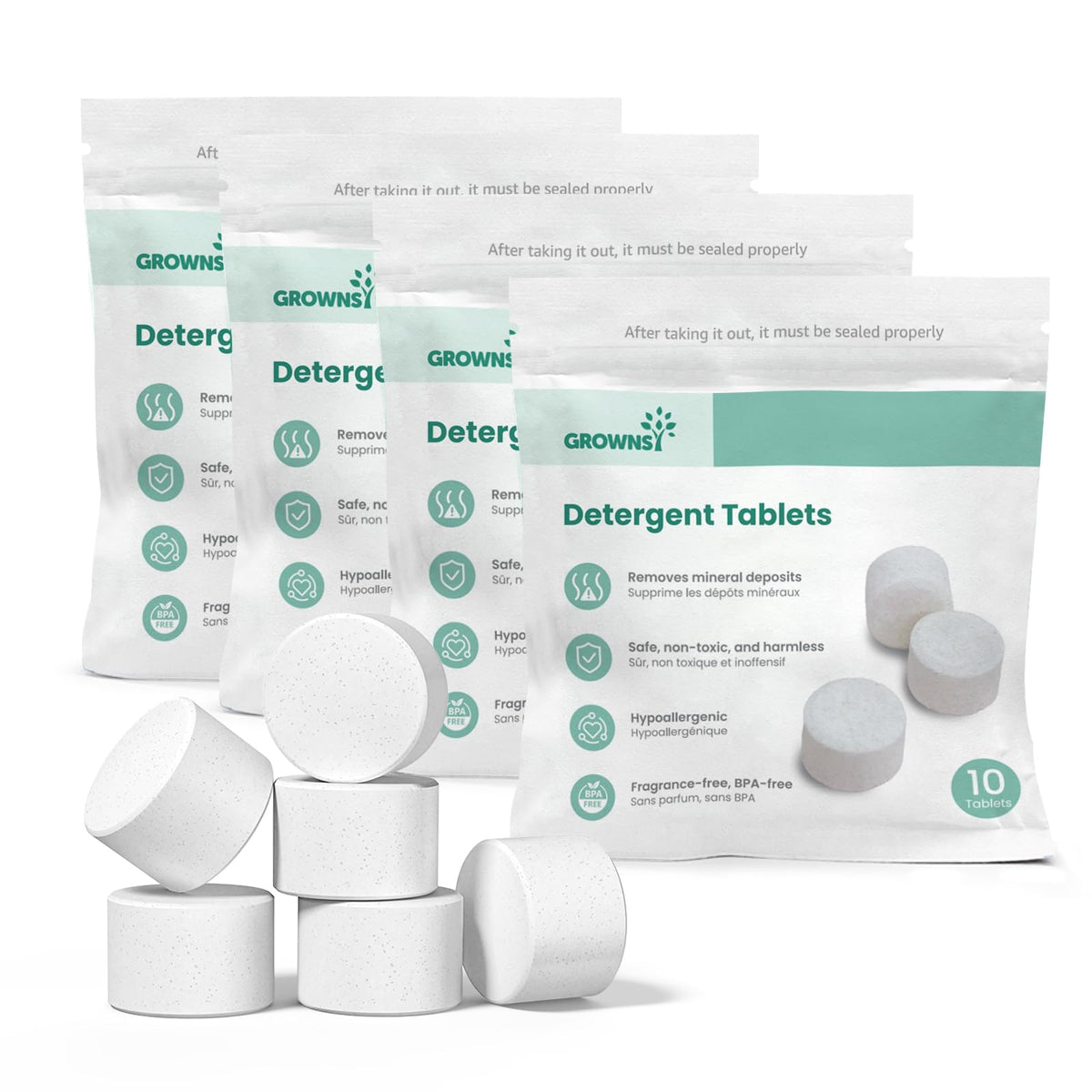 GROWNSY detergent tablets for bottle washer compatibility deliver reliable cleaning for baby bottles