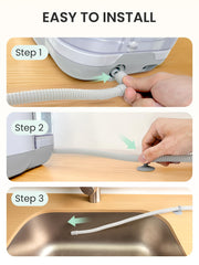 GROWNSY drain hose flexible installation for precise positioning.