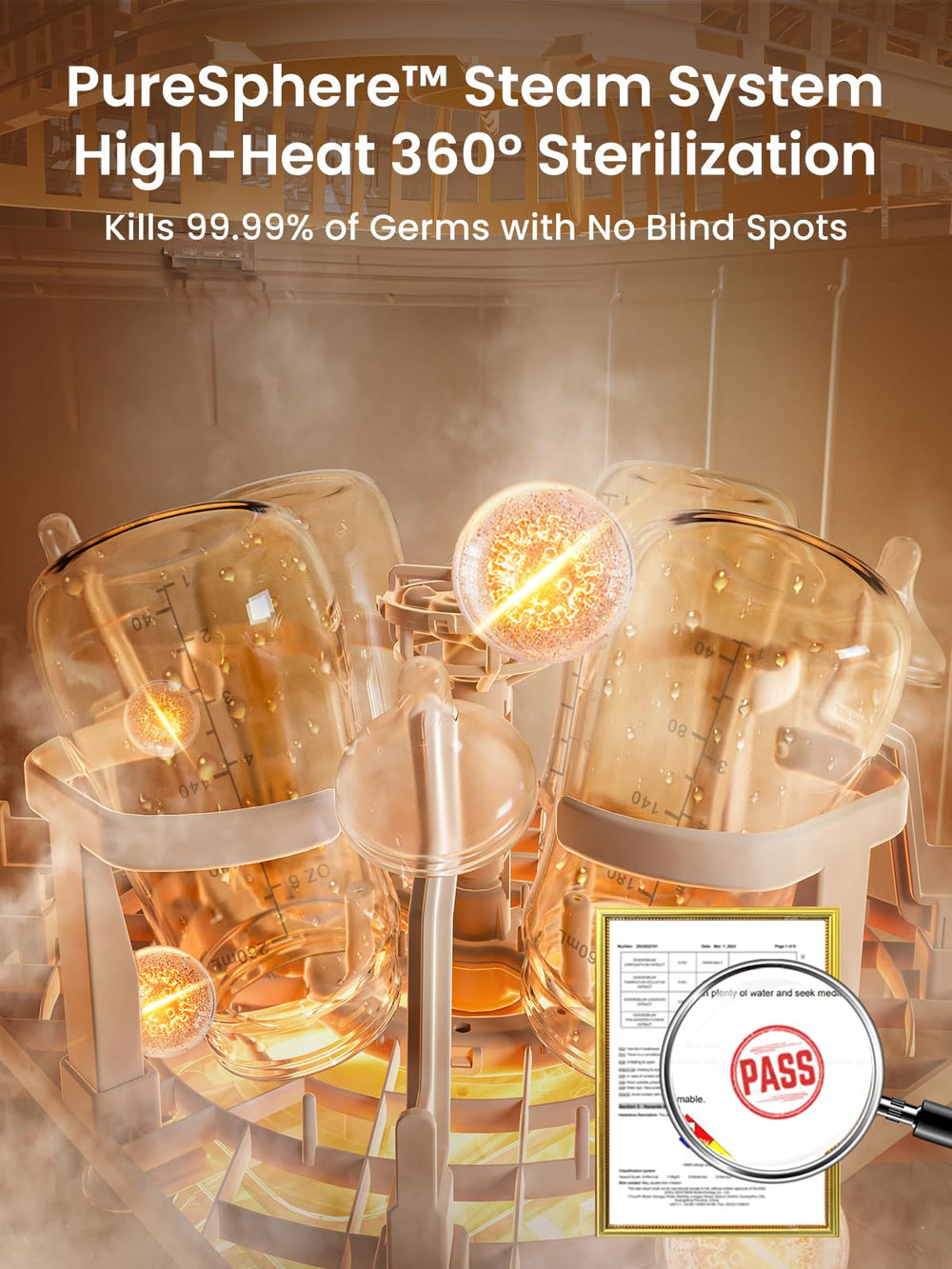 Grownsy EaseClean Pro double-layer capacity fits four bottles and accessories.