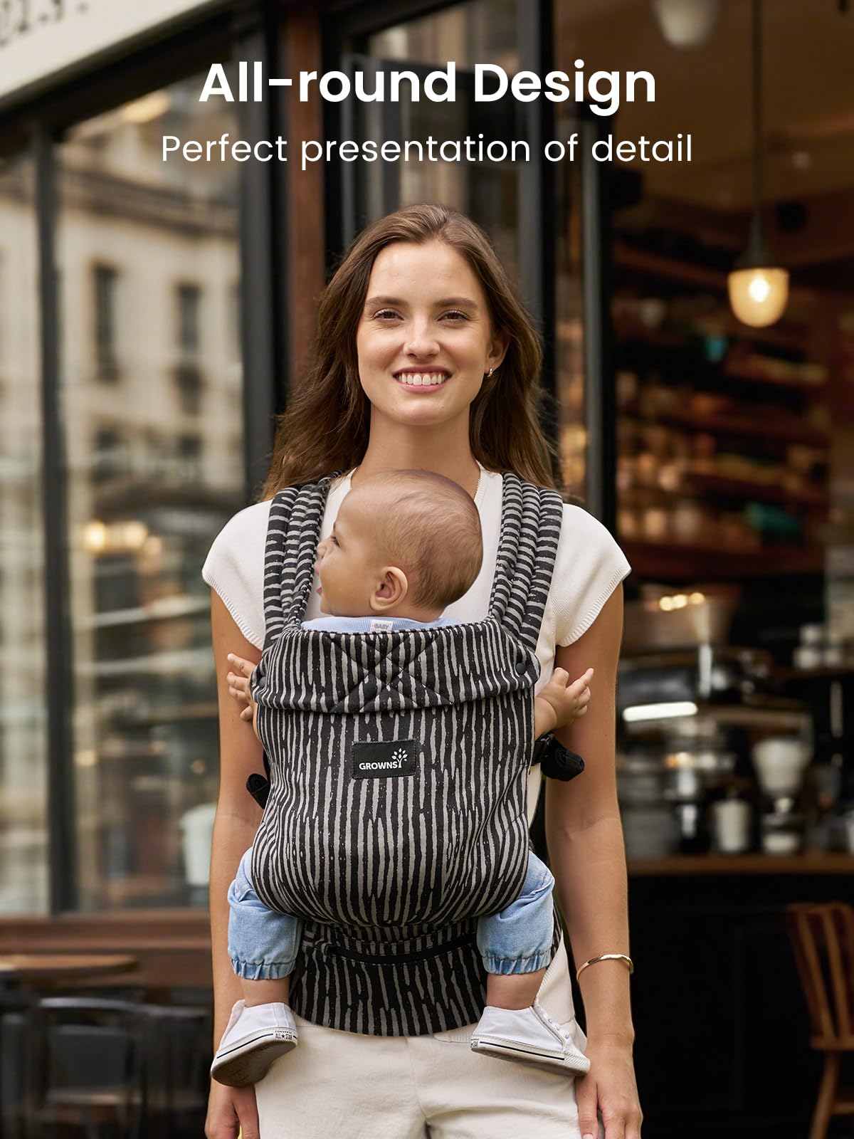 GROWNSY hands-free design for secure baby-carry during travel and errands.
