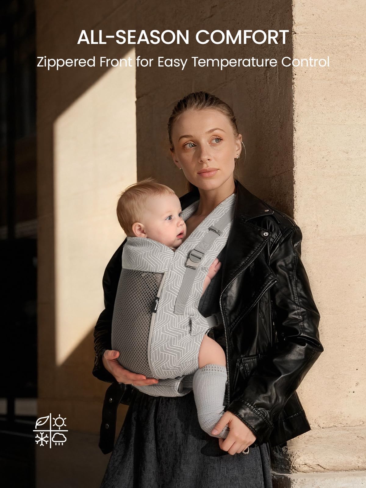 GROWNSY baby carrier supports hands-free parenting during daily activities