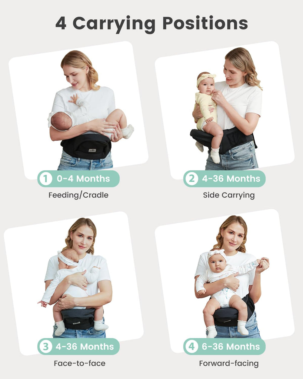 Grownsy minimalist black design blends with everyday outfits.