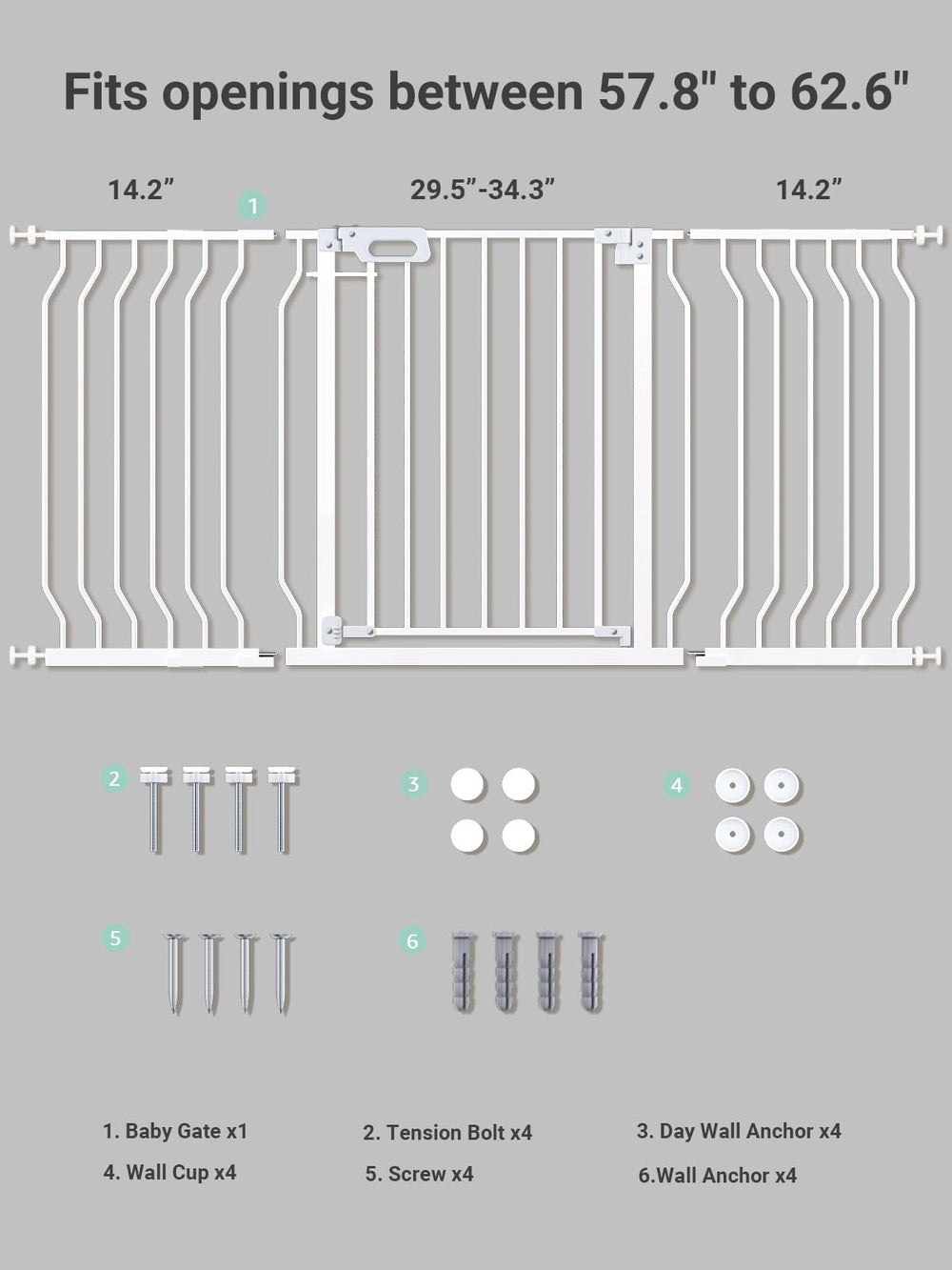 GROWNSY Mom's Choice gate protects kids and pets at doorway use in homes.