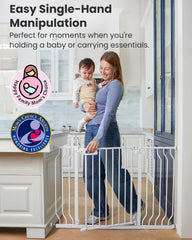 Grownsy Mom's Choice Baby Gate with wall cups installation for stair stability