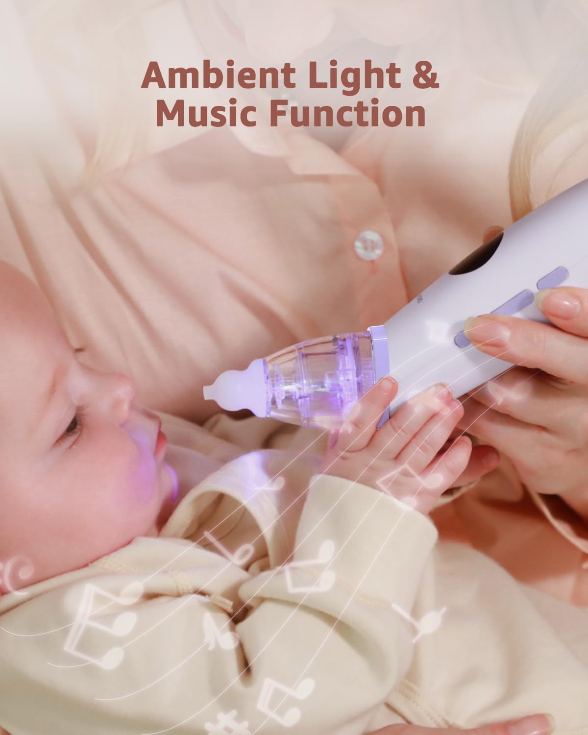 GROWNSY Nasal Aspirator anti-backflow design ensures secure, gentle use.