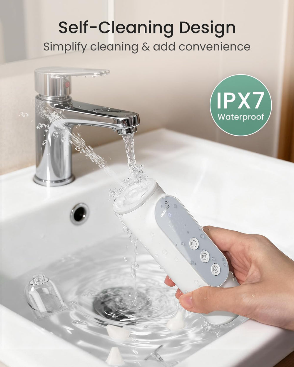 GROWNSY nasal aspirator lullabies playing during nose care