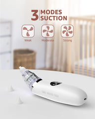 GROWNSY nasal aspirator white tips close-up highlights three soft silicone tips for different ages.