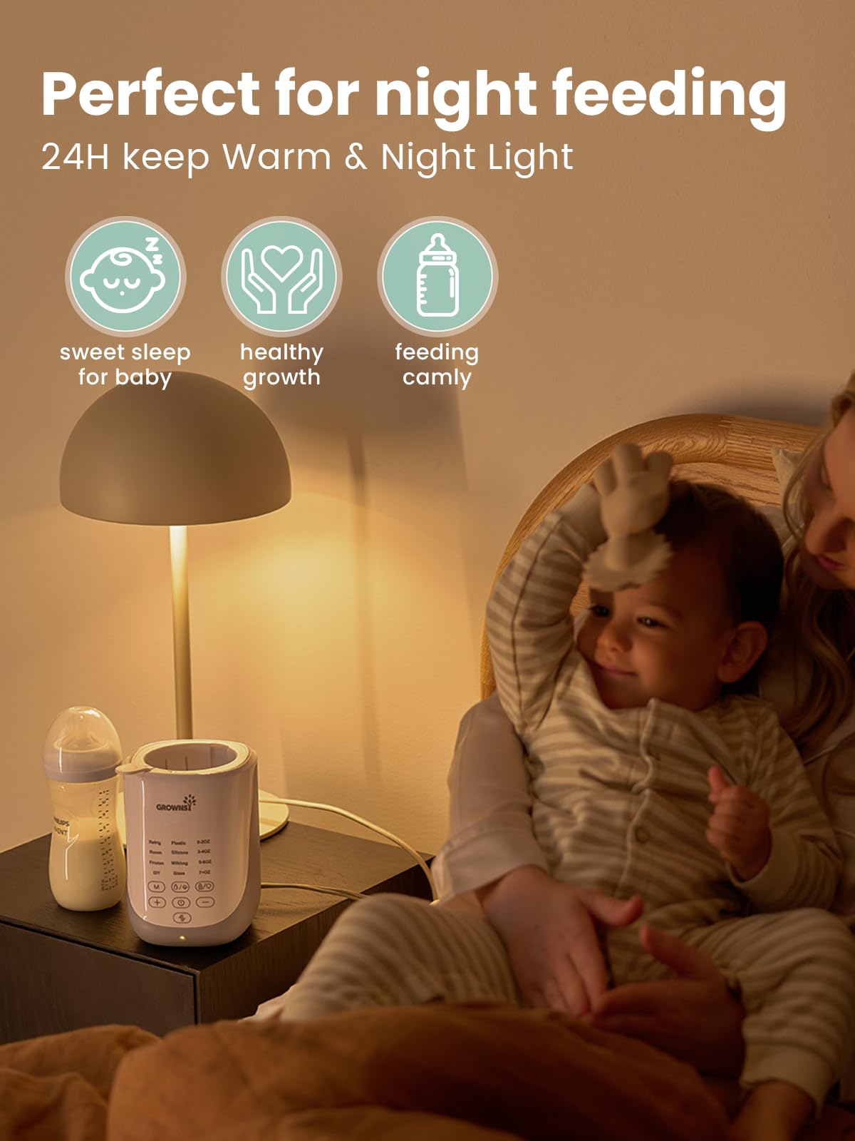 GrownsY Nutri Bottle Warmer all-in-one with defrosting and steaming