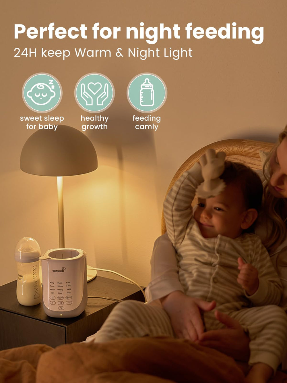 GrownsY Nutri Bottle Warmer all-in-one with defrosting and steaming