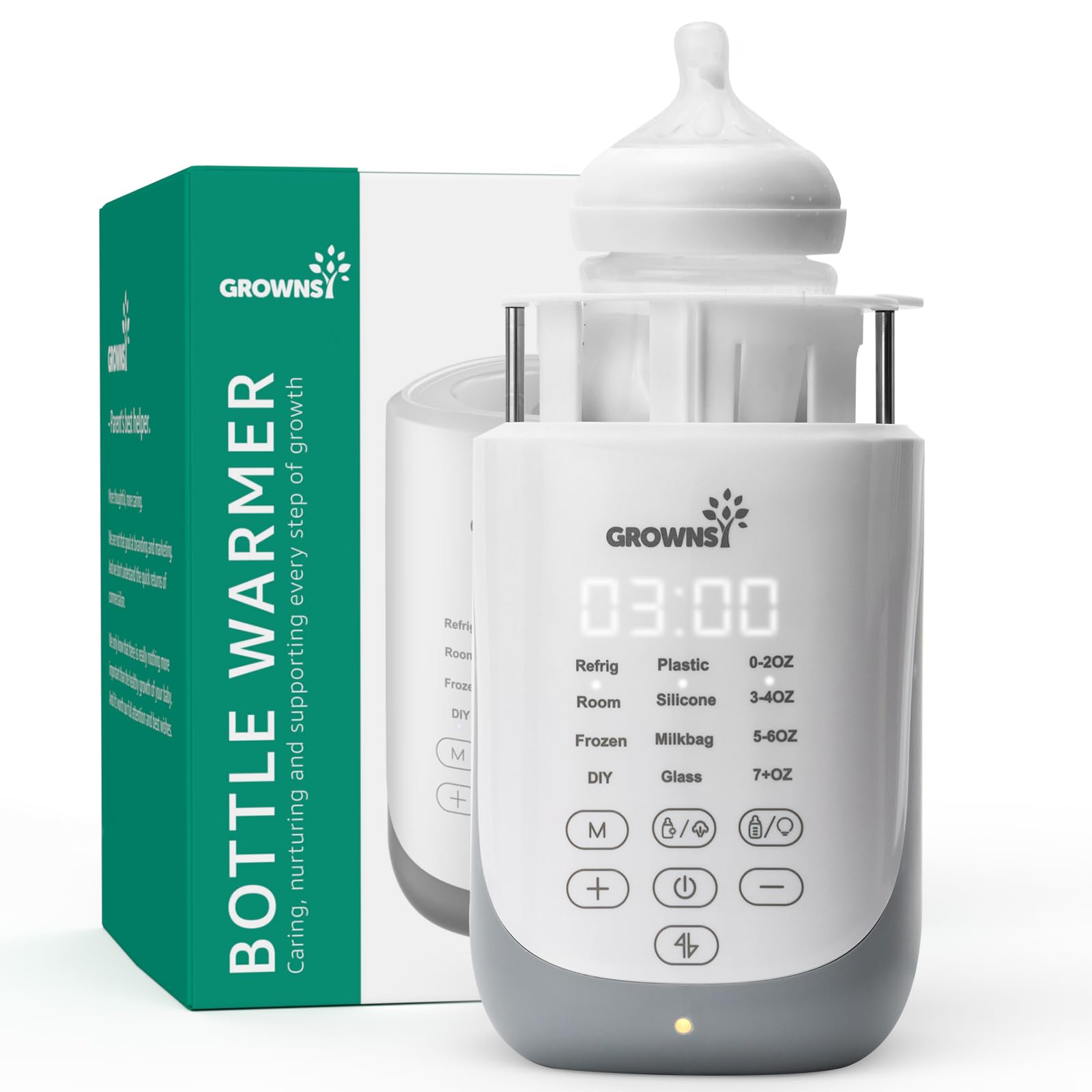 GrownsY Nutri Bottle Warmer auto-lift in action delivering precise temperature for feeds