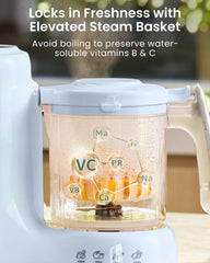 Grownsy baby food maker one-step processor blue enables streamlined prep with steam and blend.