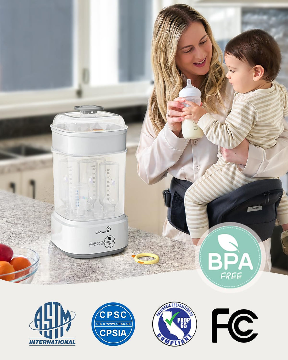 Grownsy quick-performance sterilization for faster drying cycles