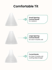 Grownsy replacement tips three sizes for tailored nasal cleaning.