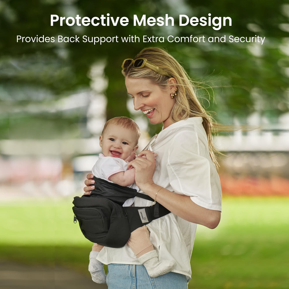 GROWNSY carrier safety buckle with backup loop provides extra security.