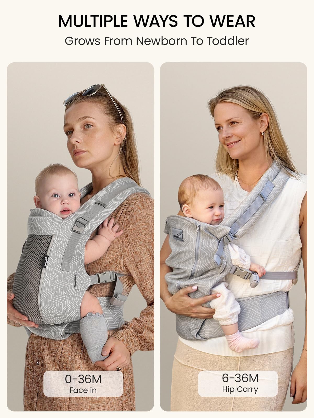 GROWNSY soft woven fabric gentle on baby's skin