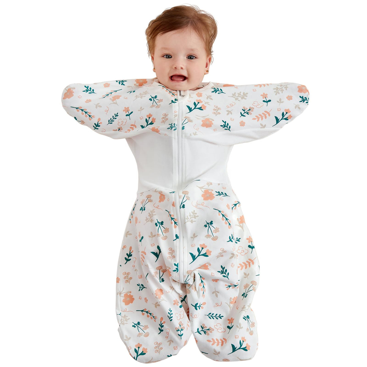 GROWNSY starfish-design swaddle secures arms for calmer nights.