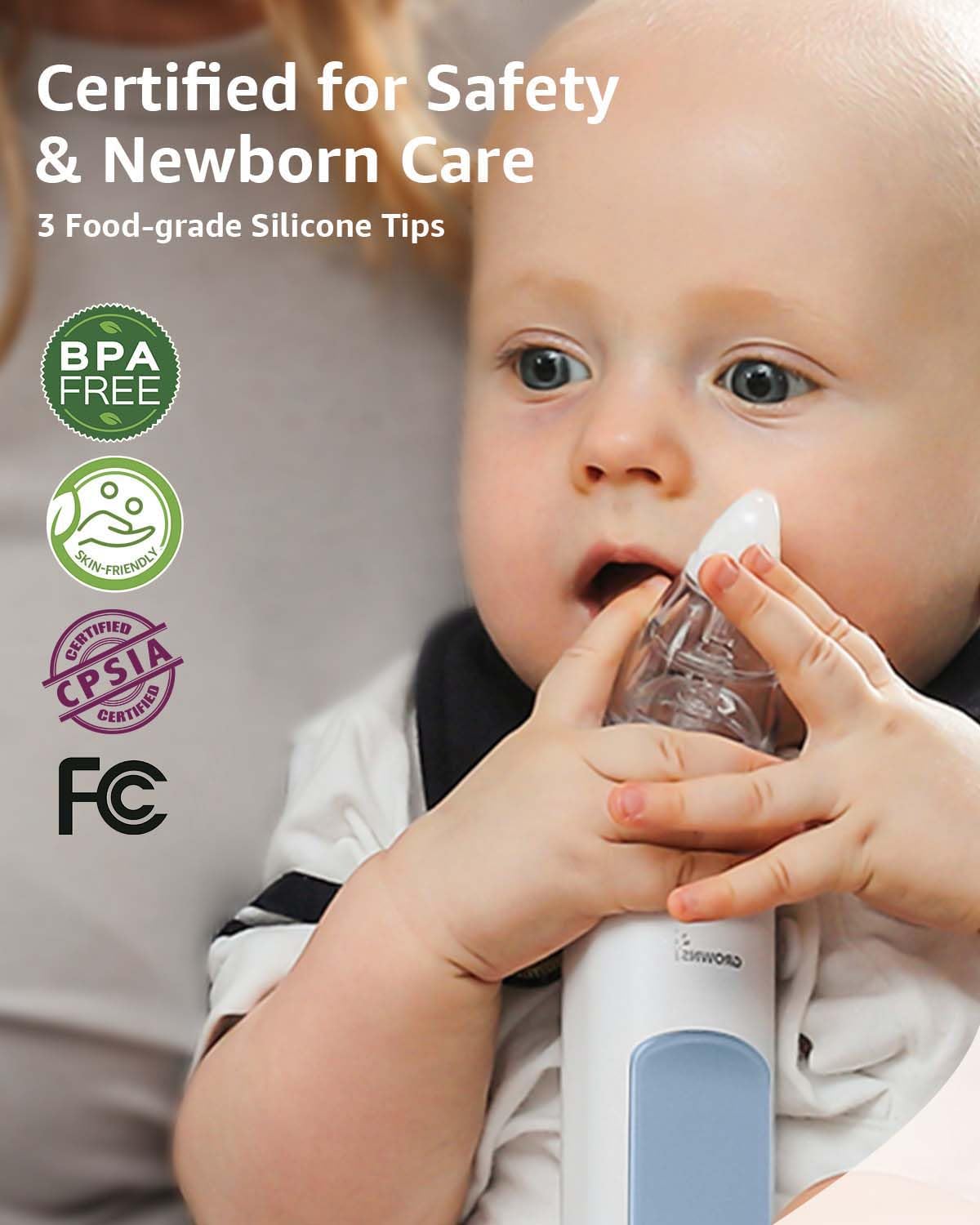 GROWNSY USB-C rechargeable unit offers long-use convenience.