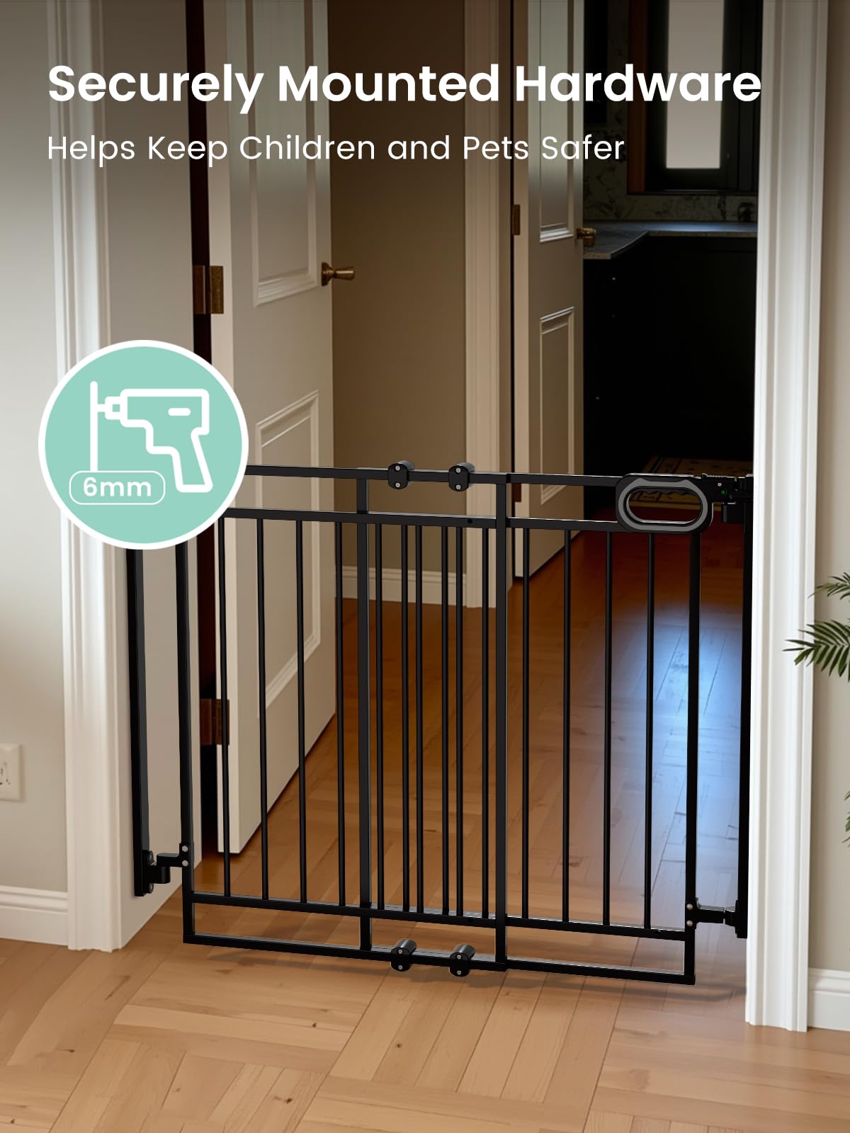 GROWNSY wide opening supports strollers, pets, and easy passage.