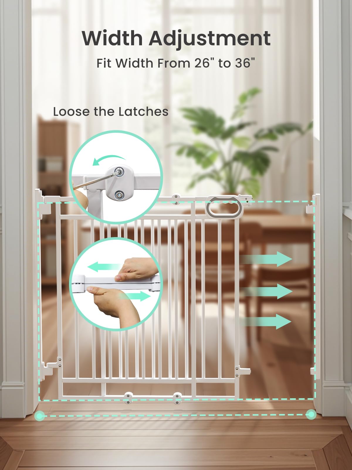 GROWNSY auto-close and stay-open feature demonstrated in a doorway.