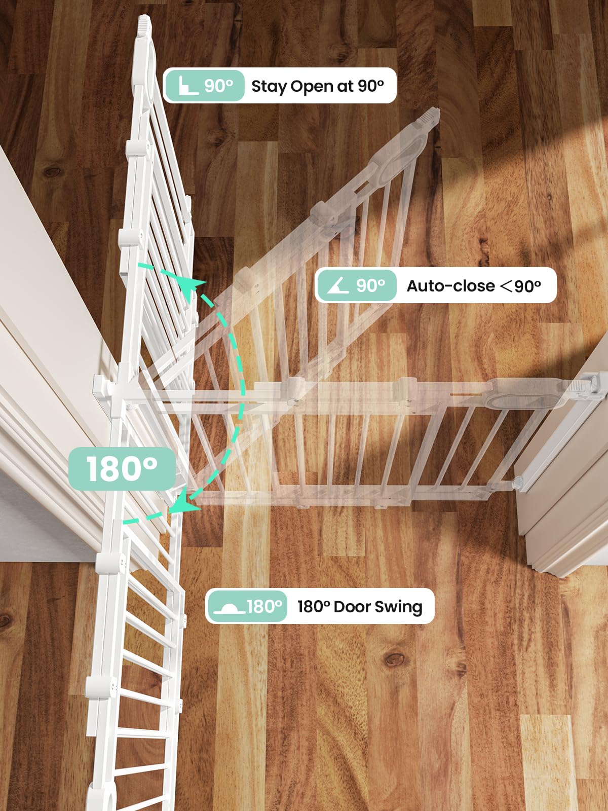 GROWNSY direction control and safety indicator keep you informed about swing status.