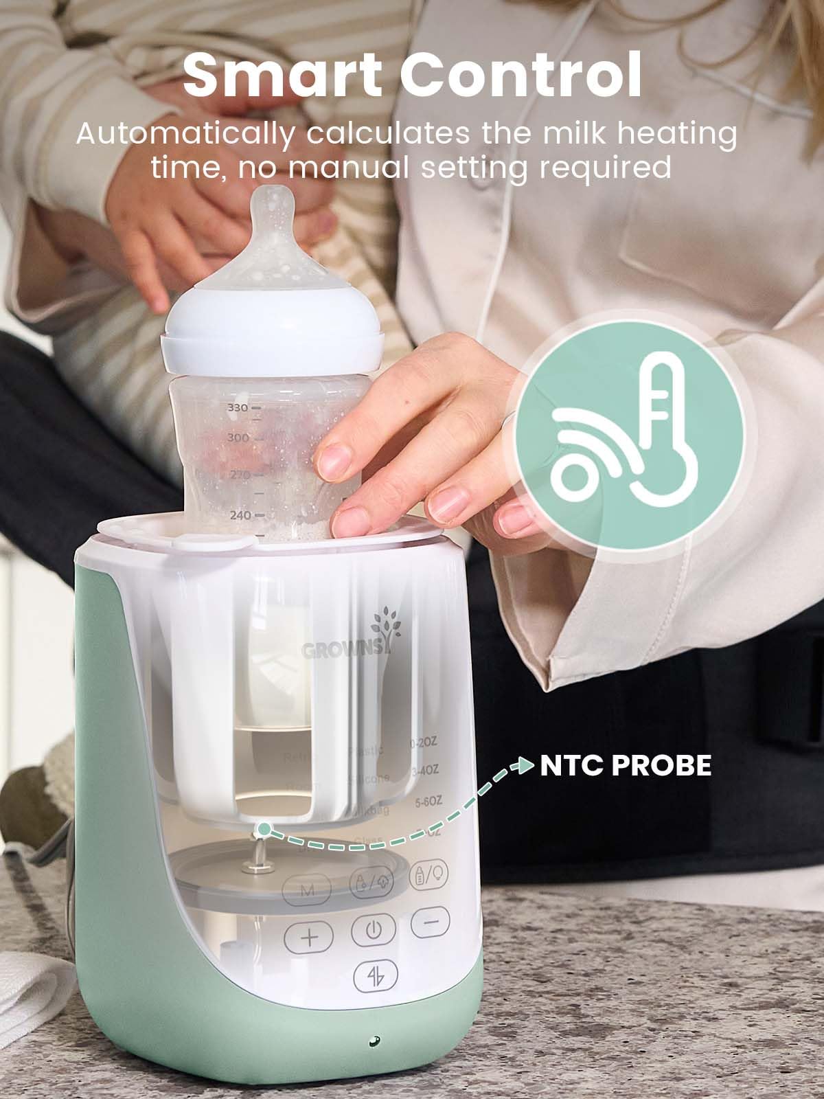GROWNSY Nutri Steam Basket for gentle heating and even warming