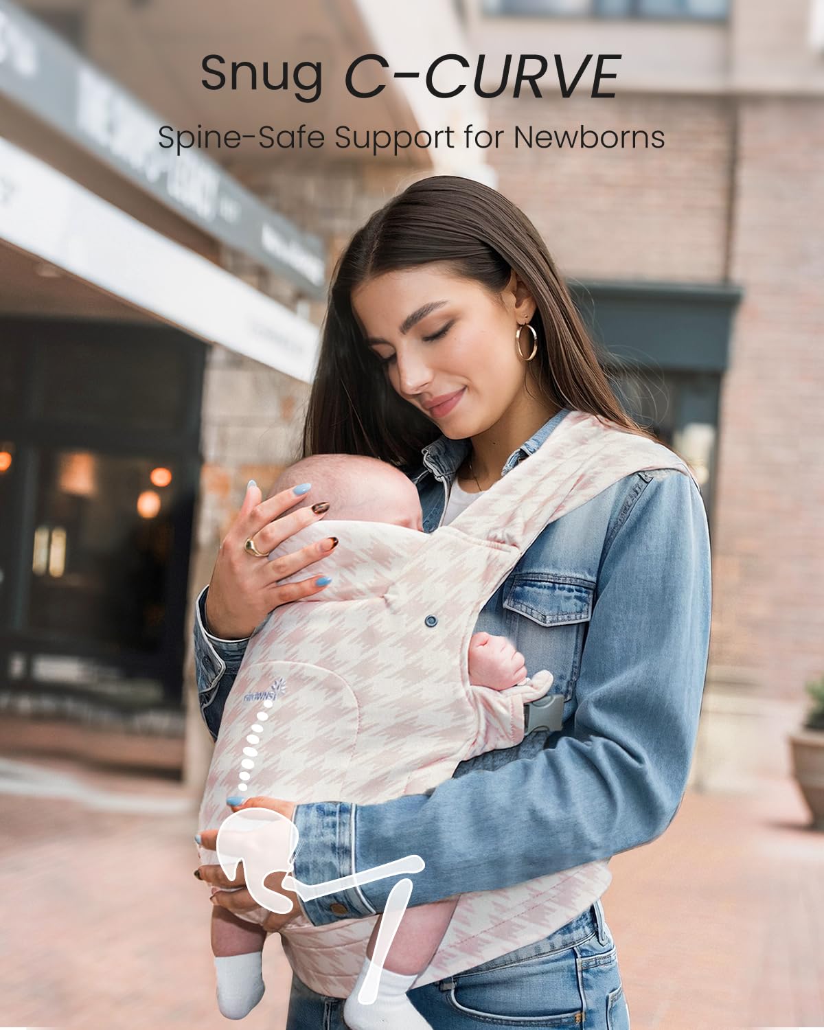 GROWNSY soft breathable fabric cradle for newborn comfort