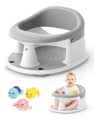 GrowthFun baby bath seat open design demonstrates easy entry for infants