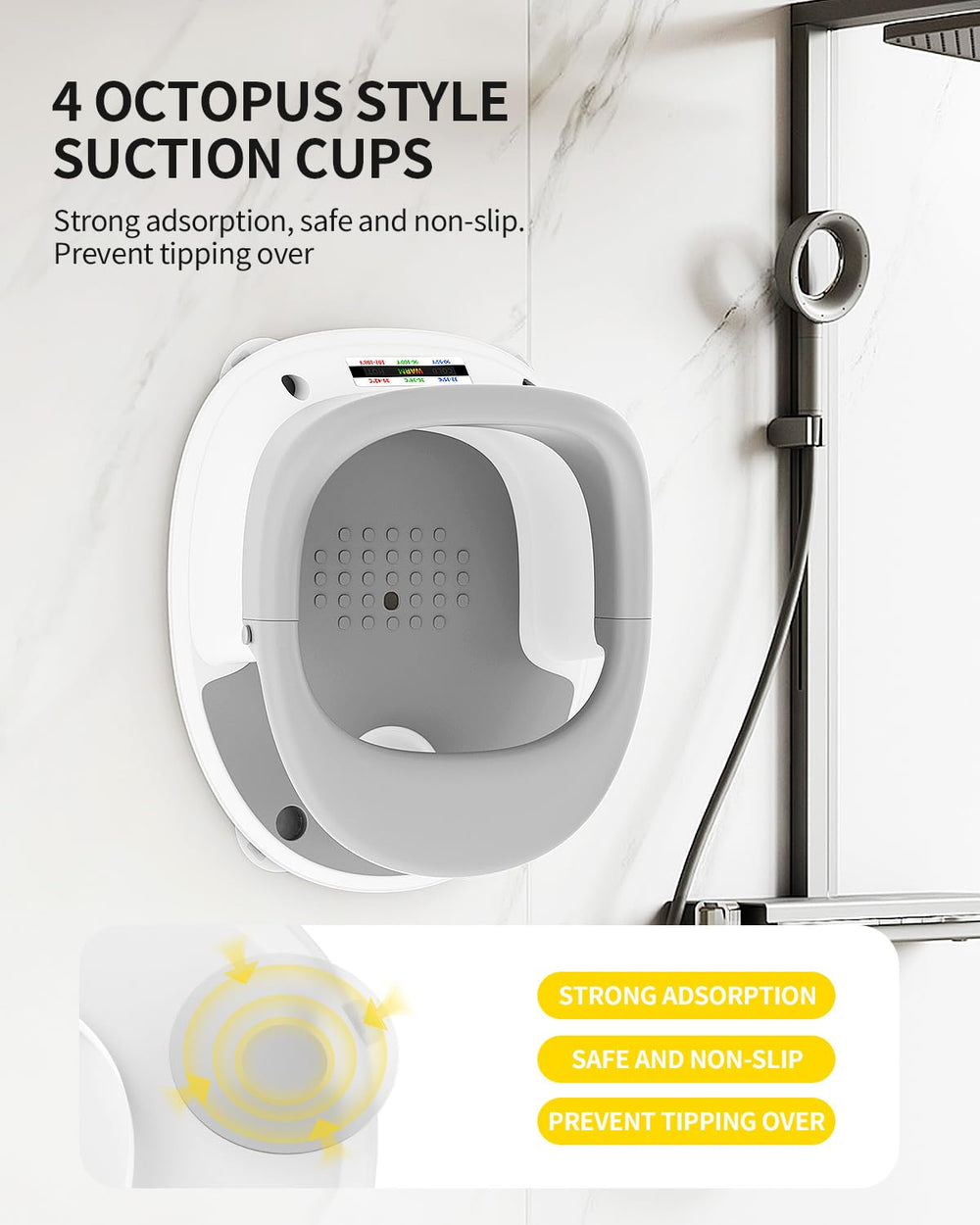 GrowthFun seat features armrest design to help prevent tipping