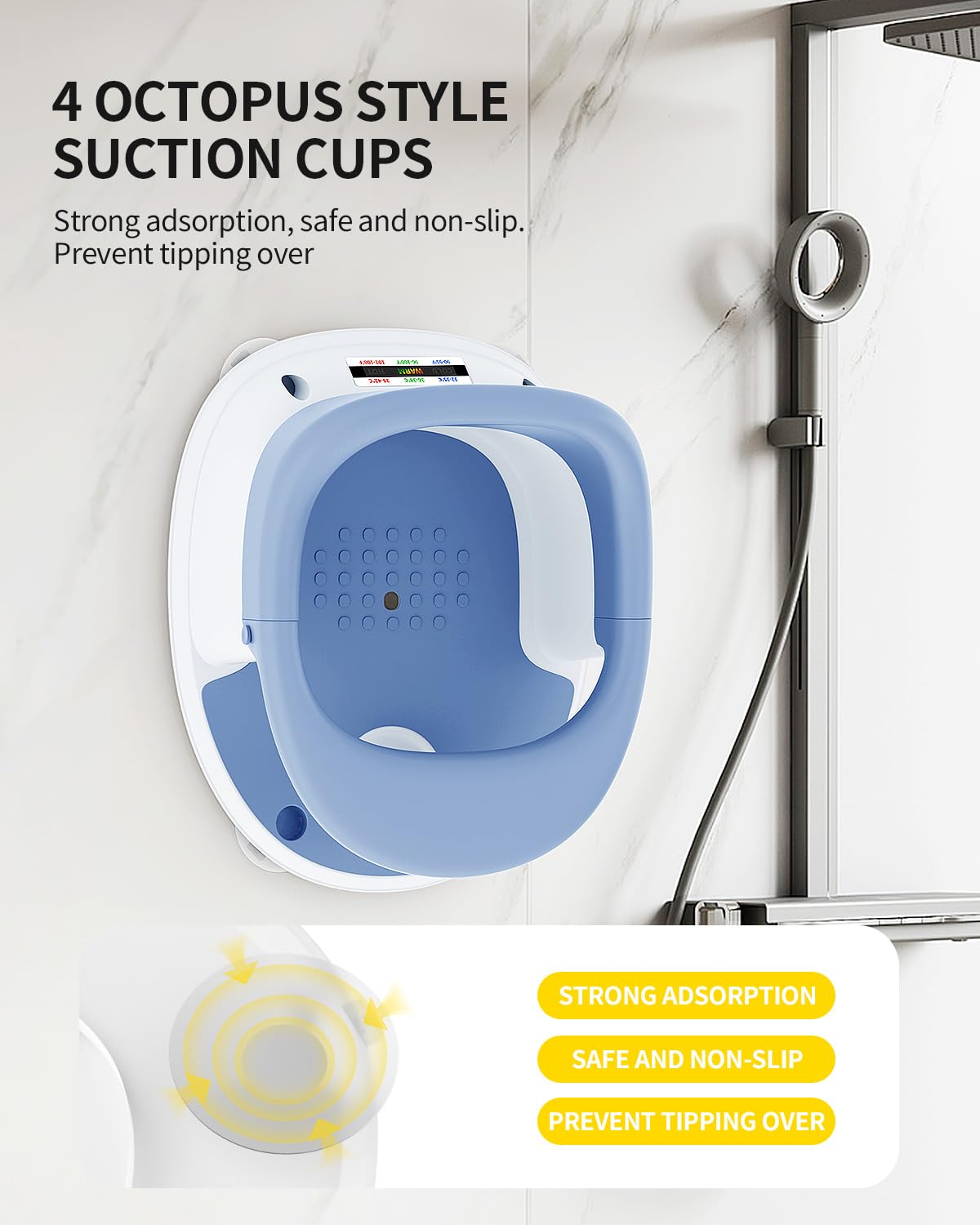 GrowthFun bath-seat-tub-fit demonstrates compatibility with most tubs for flexible use