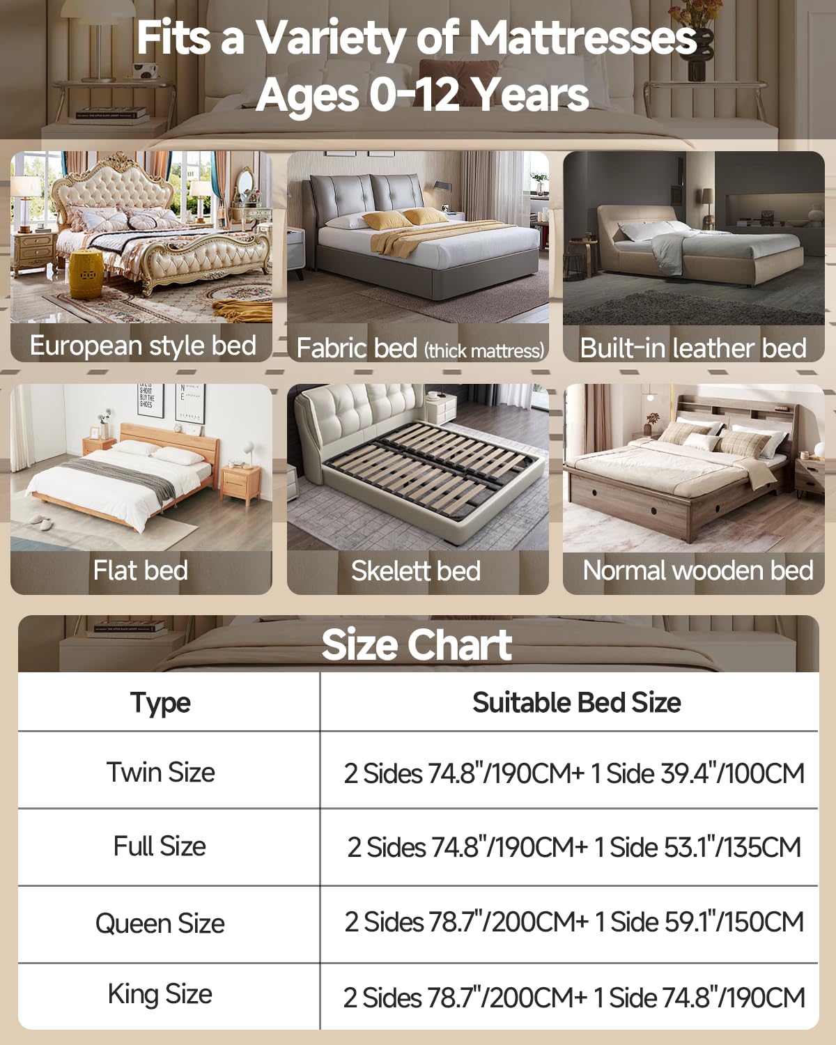 GrowthFun bed rail single-side lift feature enables easy sheet changes