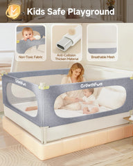 GrowthFun bed rail sturdy-frame close-up highlights reinforced joints and stability