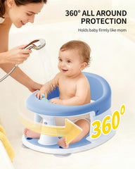 GrowthFun four-suction-cups provide stable placement on tub surfaces during baths