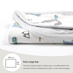 GRSSDER 34x44 inch blanket offers generous wrap for swaddling and playtime.